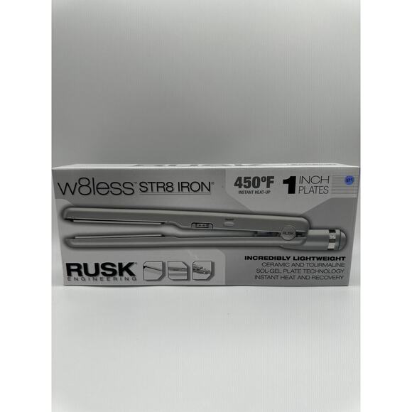 RUSK W8less STR8 1" Ceramic Tourmaline Hair Flat Iron Straightener - Picture 1 of 4